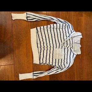 Striped lace hoodie